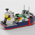 Kids Toys MOC Cargo Ship Vessel Building Blocks Modular Transportation Block Model for Children Gift