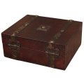 NOCM Wooden Vintage Lock Treasure Chest Jewelery Storage Box Case Organiser Ring Gift