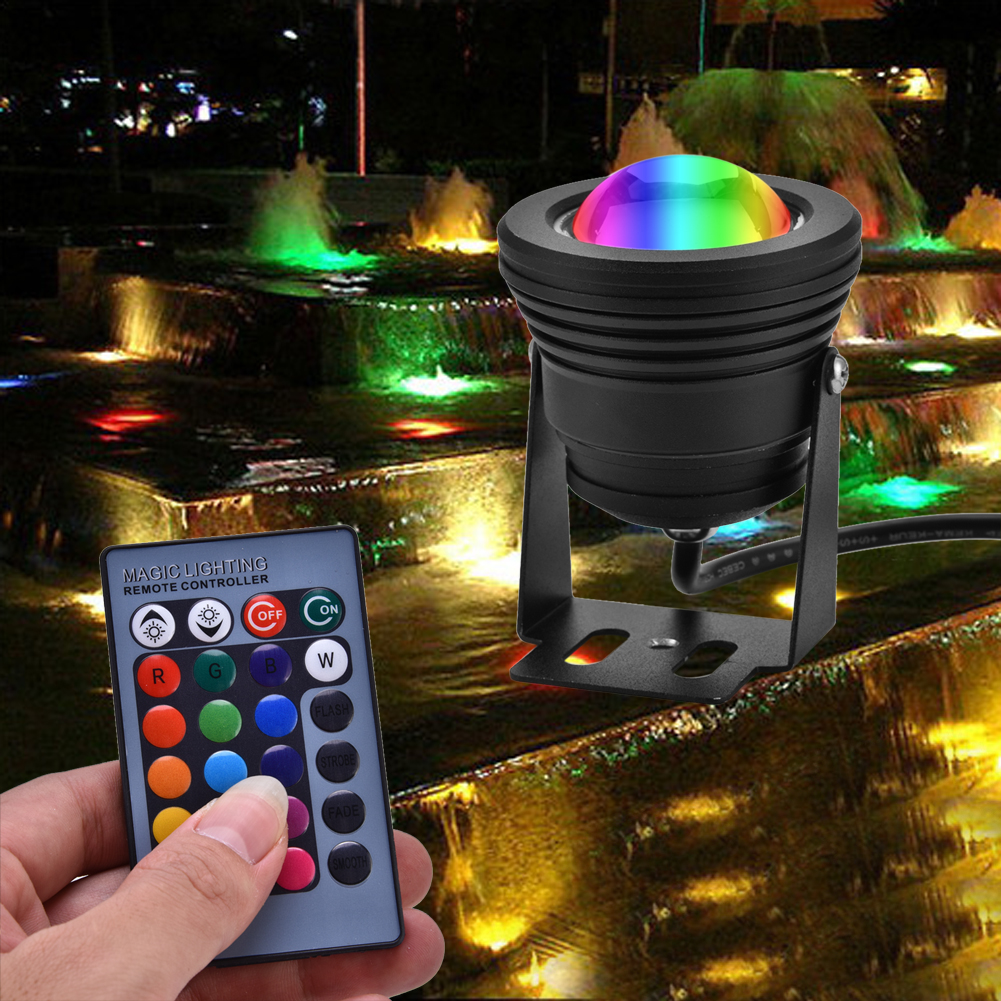 LED Underwater Lamp IP65 AC12V 10W RGB Diving Fountain Light Swimming Pool Pond Piscina Fish Tanks Aquarium Spotlight