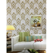 Damask vinyl PVC wallpaper for interior home decoration