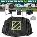 420D Protective Cover W/ Reflective Sign 2-3 Bikes For Motorhome Bike Waterproof Sunscreen