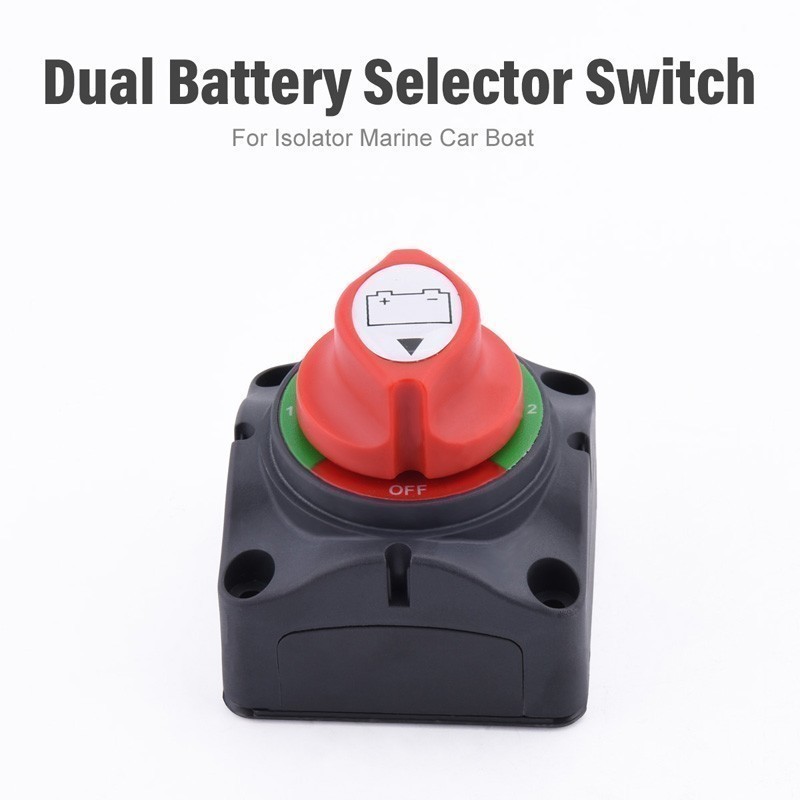 ESPEEDER 12V/24V Car Marine Boat Battery Switch Battery Disconnect Isolator 4 Position Switch For Truck Yacht RV 1000A 8mm Stud