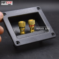 HIFIDIY LIVE Wire Cable Connector / Acoustic Components Speakers Terminal Box Shell 2 copper Binding Post (Install Hole 75x55mm)