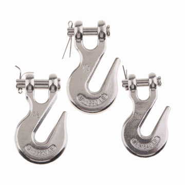 316 Stainless Steel Clevis Grab Hook Rigging Tow Winch Equipment 1/4