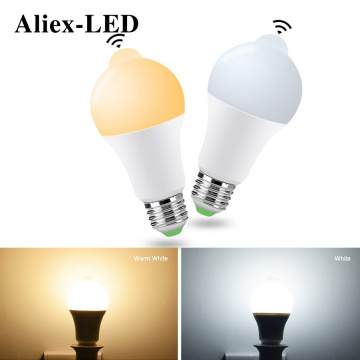 AliexLED Smart PIR Motion Sensor light E27 LED Bulb Night lamp AC85-220V for Home Kitchen Closet Hallway Corridor lighting