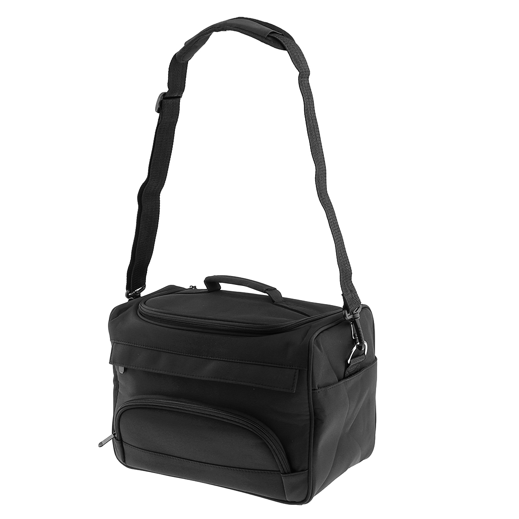 Barber Tools Storage Bag Carry Case Bag With Durable Handle And Shoulder Straps, Waterproof Fabric, Black Color