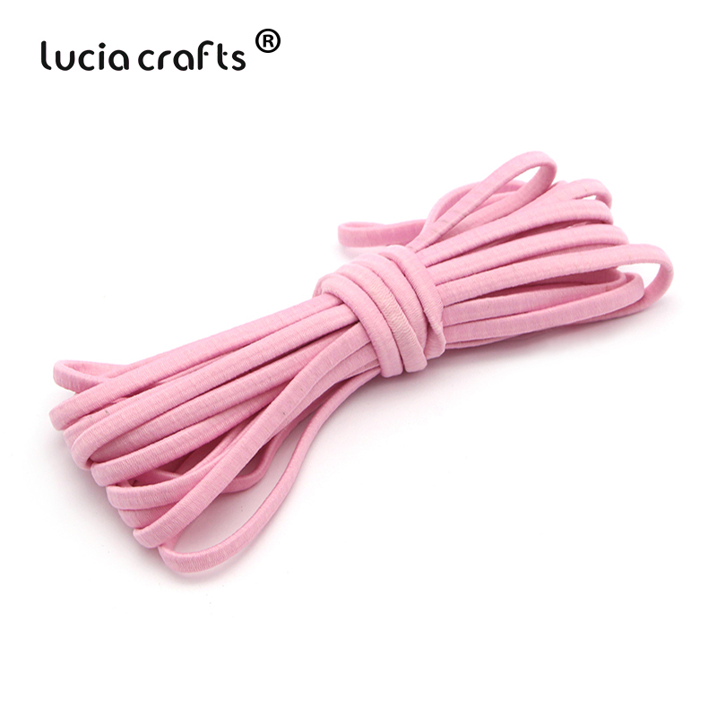 Lucia crafts 2m/lot 10mm Rubber Elastic Stretch Cord String Strap Rope DIY Handmade Apparel Garment Accessories I0818