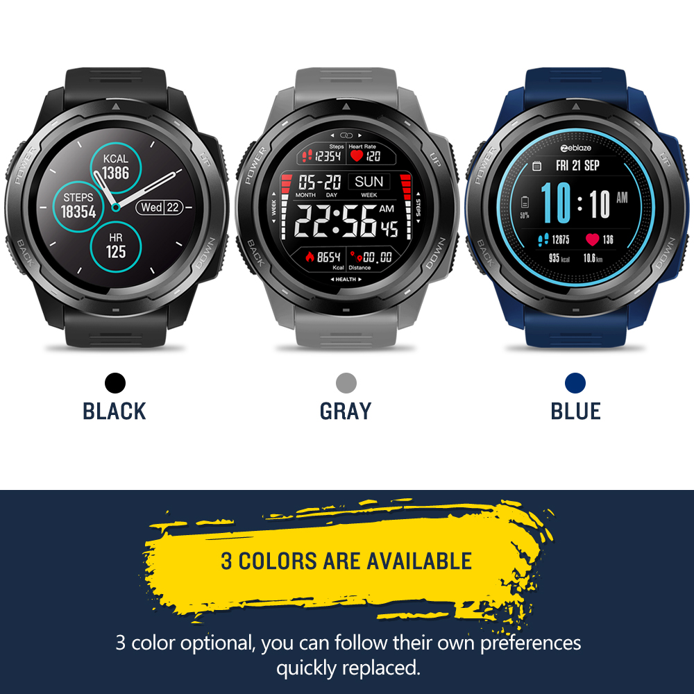 Zeblaze VIBE 5 Heart Rate Monitoring Smart Watch Color Display Long Battery Life Smartwatch Multi-sports Modes Fitness Tracker