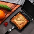 Double-Sided Sandwich Pan Non-stick Foldable Grill Frying Pan for Bread Toast Breakfast Machine Waffle Pancake
