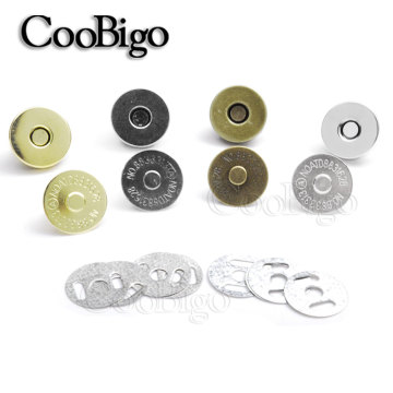10set Magnetic Snap Fasteners Clasps Buttons Handbag Purse Wallet Craft Bags Leather Parts Accessories 14mm 18mm