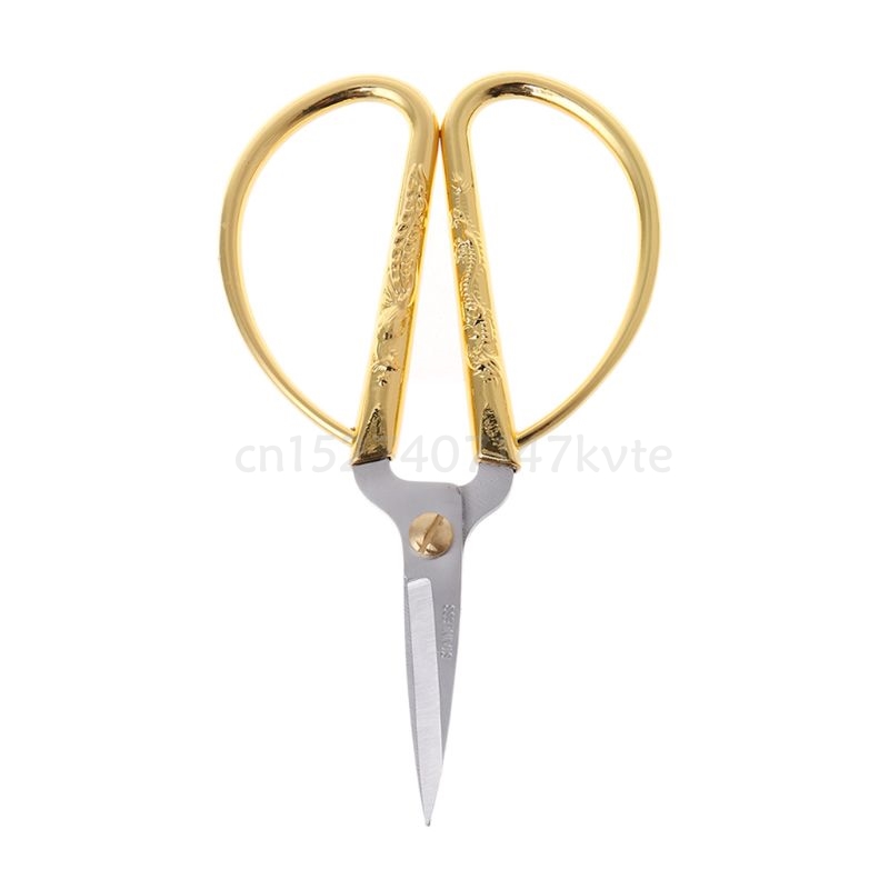 New Design Gold Dragon Phoenix Bonsai Scissors Wedding Shears Home Office Cutting Tool 2019