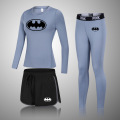 Women Batman Yoga Set Gym Clothing Fitness Leggings shorts Shirts Sport Suit Women Long Sleeve GYM Tracksuit Active Wear