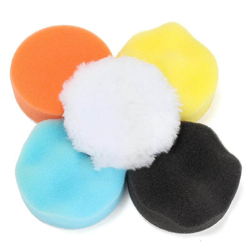 22Pcs/set 3 Inch Round Car Waxing Sponge Polishing Pads Sponge Buffer Pads Set Kit Car Wash Cleaning Sponge Cloths For Polishing