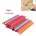 30Pcs 7x100mm Colorful Hot Melt Glue Sticks For Electric Glue Gun DIY Craft Repair Adhesive Sticks Accessories 7mm Glue Sticks