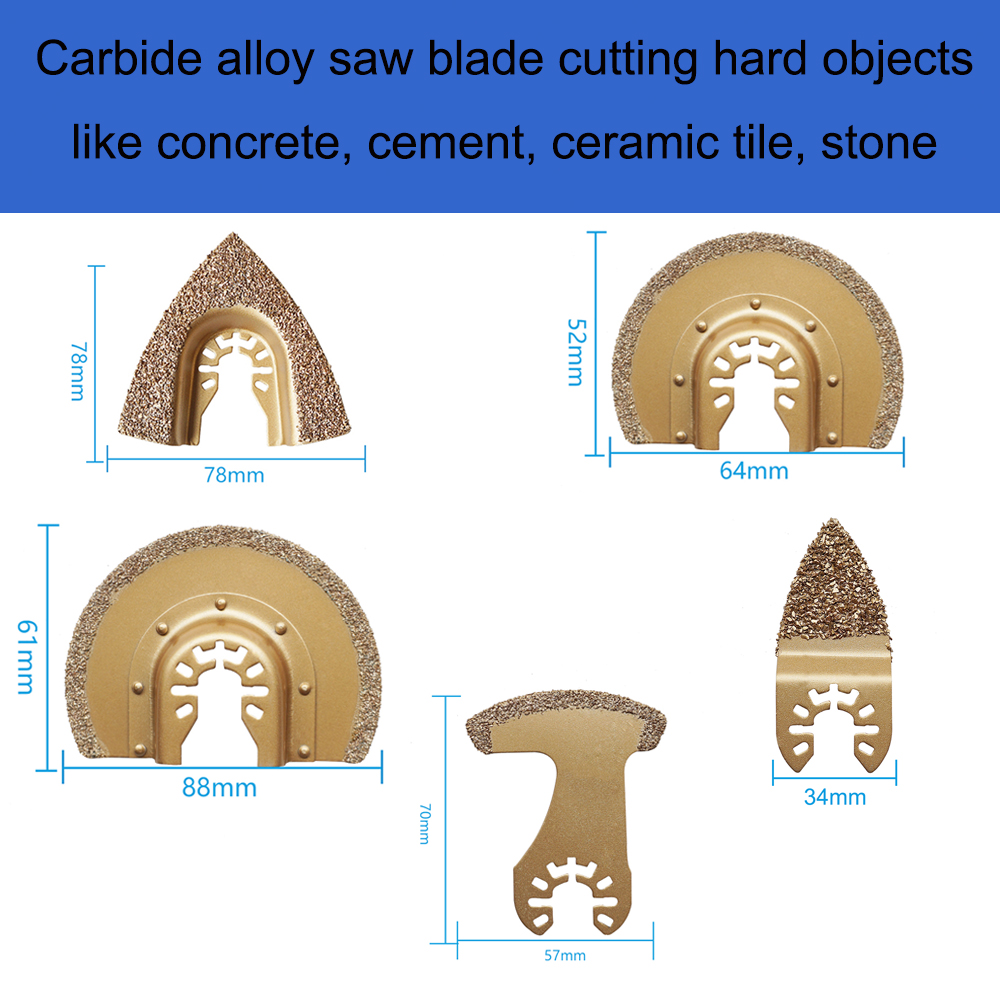 1PC Carbide Oscillating Multitool Saw Blades cement ceramic Tile Grout Cutter For Fein Metal Cutting Tool power tool accessories
