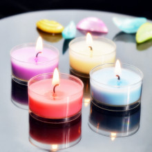 empty clear pc plastic transparent tealight candle cups