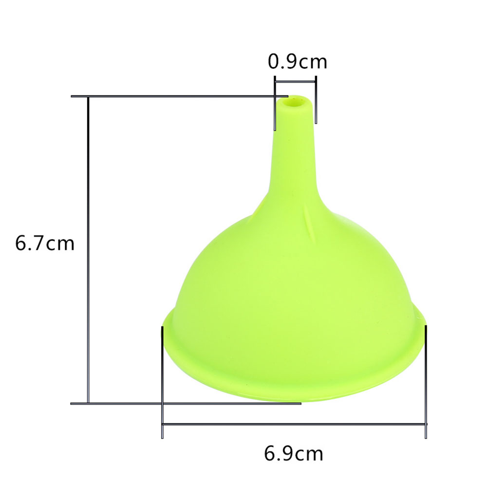 Portable Food grade Silicone Funnel Kitchen Home Wine Drain Oil Liquid Diversion Funnel Tools Learning laboratory supplies