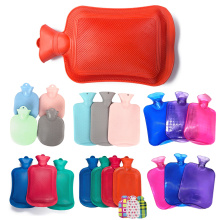 500 1000 1750 2000ML Thick Hot Water Bottles Winter Warm for Girls Women Pain Relief Bed Hand Feet Hot Water Bag Color Random