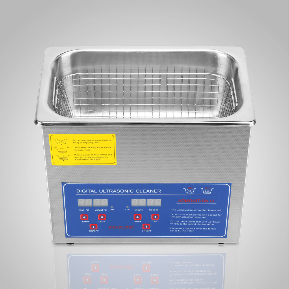 EU in stock 3L New Stainless Steel Industry Heater Ultrasonic Cleaner w/Timer