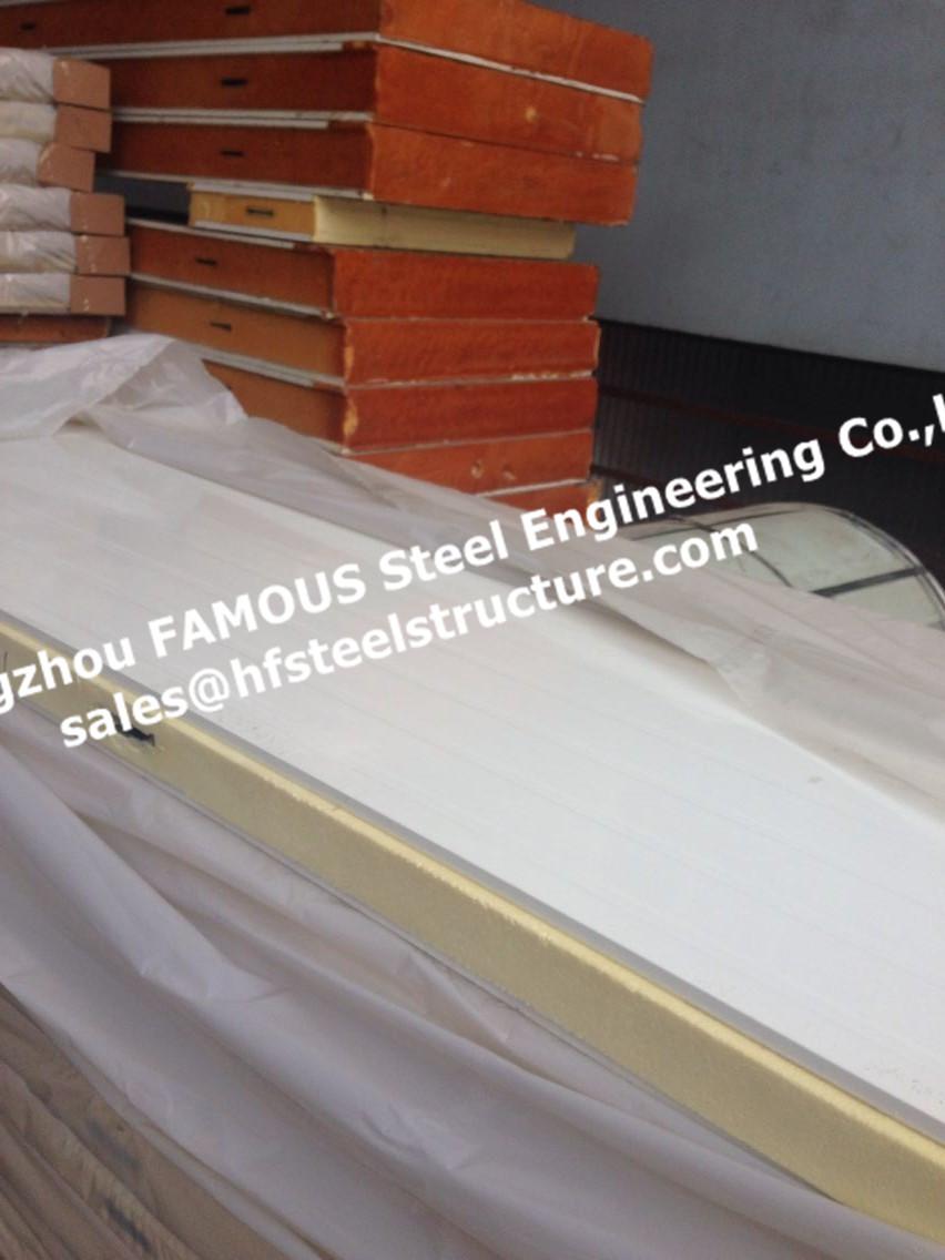 Pu insulated sandwich panel used walk in refrigerator