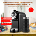 HiBREW Capsule Coffee Machine Espresso Coffee Maker Combined With MF04/MF802 Silver Milk Frother
