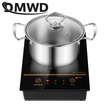 DMWD Electric Magnetic Induction Cooker Wire control Mini Embedded Hotpot Hob Burner Waterproof hot pot Tea Boiler Stove Cooktop