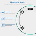 Electronic Weighing Scale Household Body Bathroom Scale LCD Tempered Glass Backlight Digital Display Weight Scale Battery Supply