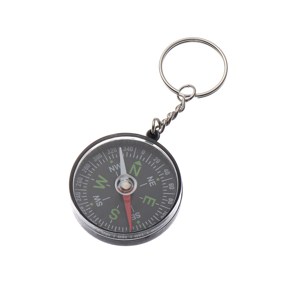 1pc Mini Compass Keychain For Outdoor Camping Hiking Travel Key Ring Outdoor Survival Tool Multifunctional Accessories