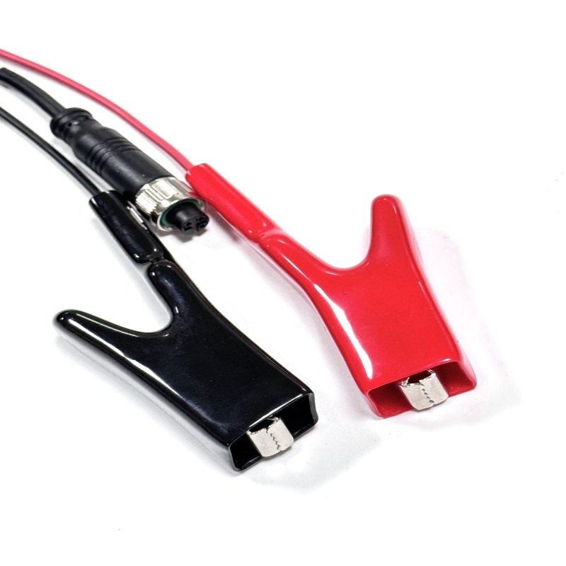 Custom M12 8Pin Female to M12 3Pin Female with Alligator Clips Y Cable