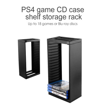 Games Disc Storage Tower Case CD Stand Holder18 Games or Blu Ray Discs Holder Organizer for PS4 Slim Pro Game Console