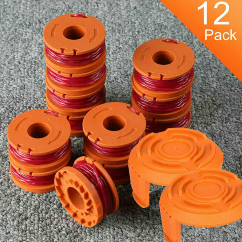 1 Or 14Pcs/pack 10ft Line String Trimmer Spool+Cap Cover For WORX WA0010 WG151 WG160 WG165 WG180