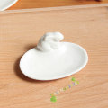 3pcs Zakka cooking tools Mini birdie rabbit deerlet dishes plates Animal pure white ceramic tray Home decoration tableware t52