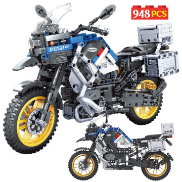 Creator High-tech Motorcycle Car MOC Model Building Blocks City Speed Racing Car Motorbike Vehicle Bricks Toys for Children Boys