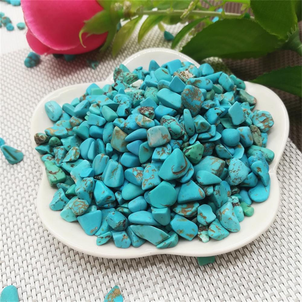 100g Turquoise Gravel Natural And Mineral Stones Healing Crystals Ore Specimen Reiki Chakras Decoration Witchcraft Supplies