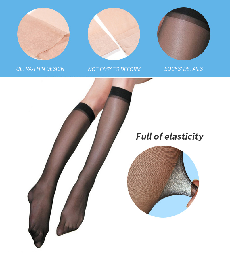 5pairs Fashion Ladies Shiny Sexy Stockings Over The Knee Socks Long Stay Up Transparent Nylon Stockings For Women Girls Medias