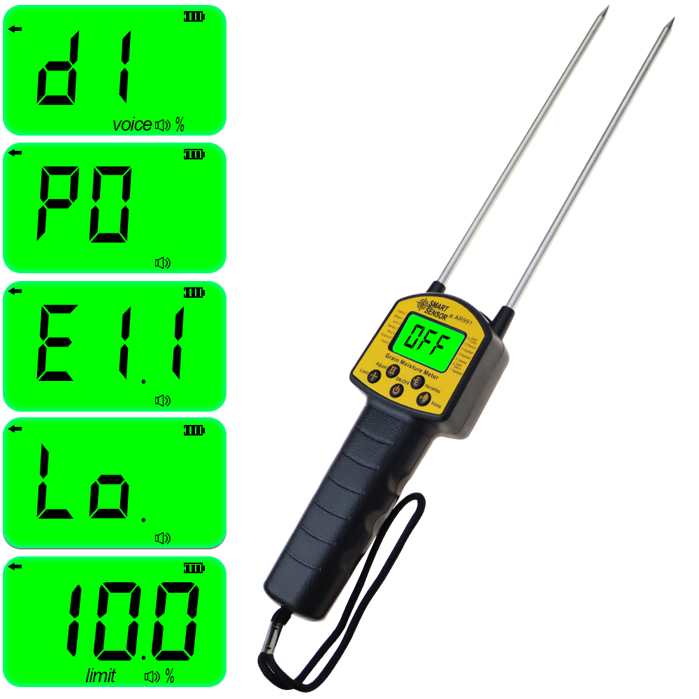 Grain Moisture Meter High Quality Professional Digital Hygrometer For Corn Wheat Rice Bean Flour Fodder Rapeseed Seed