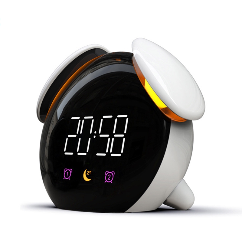 Mini Wireless Charging Smart Alarm Clock USB Rechargeable Table Digital Clock