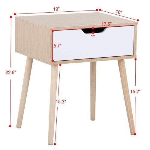 Supply Wood modern nightstand with drawers with High Quality