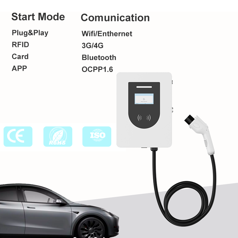 10kw EV Charger AC Wall Mounted Type 2