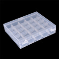 NEW 25 Grids Empty Bobbins Sewing Machine Spools Clear Plastic Case Storage Box For Sewing Machine