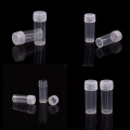 10pcs/pack 5ml Plastic Test Tubes Sample Container Craft Screw Cap Bottles for Office School Chemistry Supplies