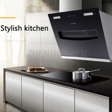 Range Hood Side Suction Wall-mounted Remove Oily Smoke Small Home Stainless Steel Touch Kitchen Suck Lampblack Machine 220V