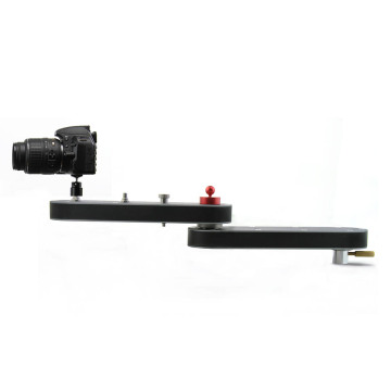 Camera Slider Rail Track Dolly with Panning and Linear Motion Extends Up to 4x Distance for DSLR Camera GoPro Smartphone Video