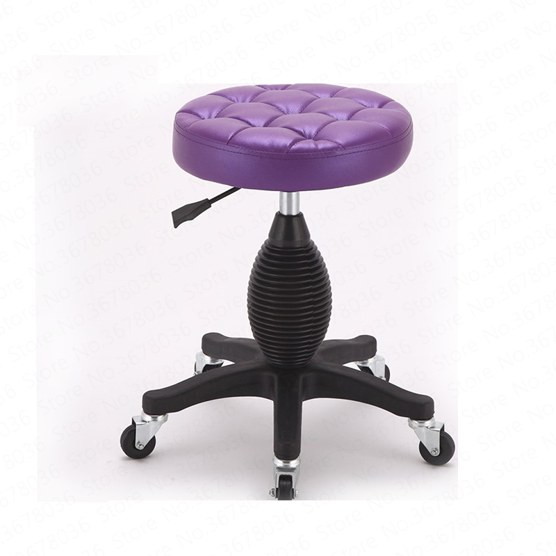 European Beauty Nail Stool Barber Shop Chair Hair Salon Rotating Lift Stool Bar Stool Makeup Hair Salon Sliding Wheelchair Stool
