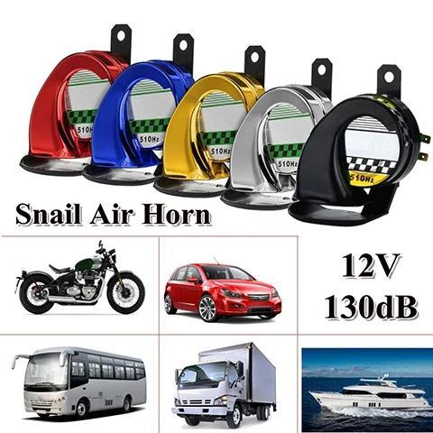 12V DC 130db Car Snail Horn Universal Waterproof Air Motorcycle Truck Horn Siren Loud Snail Air Car Horn Sound Signal