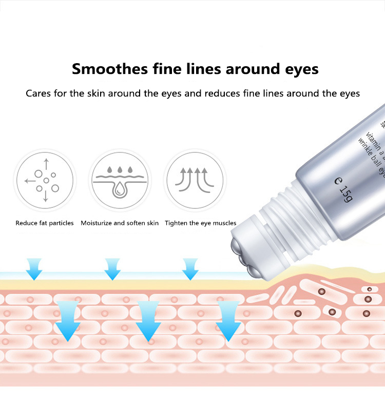 Vitamin A Eye Cream Anti-Wrinkle Anti-Age Remove Dark Circles Eye Care Massage Rolling Eye Cream Skin Care Eye Mask Cream TSLM1