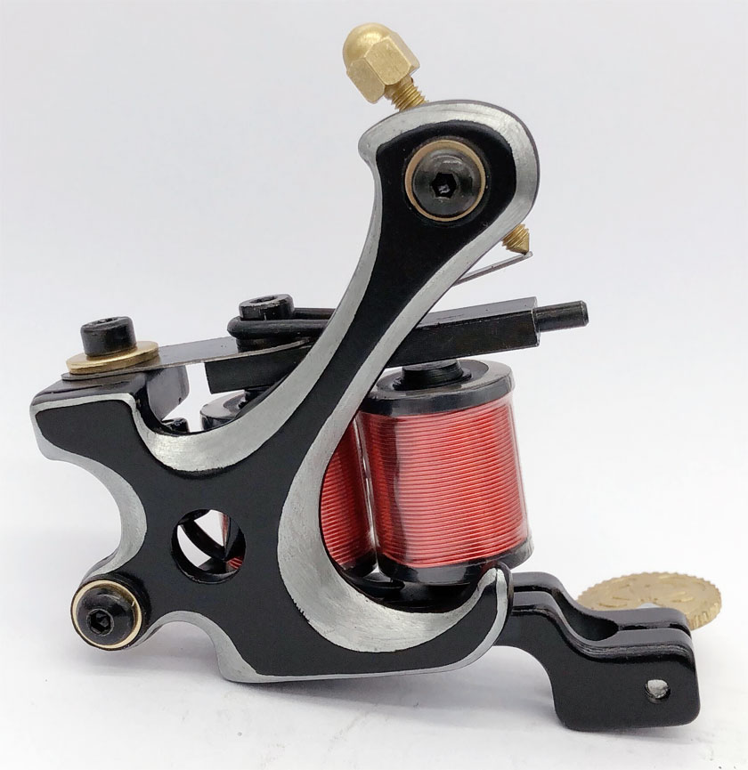 Newest 5 Color Coils Tattoo Machine 10 Warp Coils Cast-iron Handmade Tattoo Guns Machine For Liner Shader Free Shipping