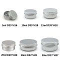 10PCS Cream Jar Tin Cosmetic Lip Balm Containers Nail Derocation Crafts Pot Refillable Bottle Screw Thread Empty Aluminum