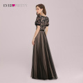 Elegant Sequin Evening Dresses Ever Pretty A-line V-neck Short Sleeve High-waist Formal Party Gown Womens Dresses New Arrival