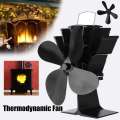 5 Blades Heat Powered Stove Fan Burner Eco Fan Quiet Home Fireplace Fan Efficient Heat Distribution Fireplace Accessories